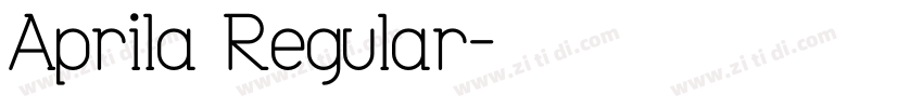 Aprila Regular字体转换